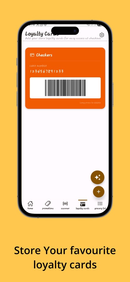 Stock0 loyalty card wallet screen